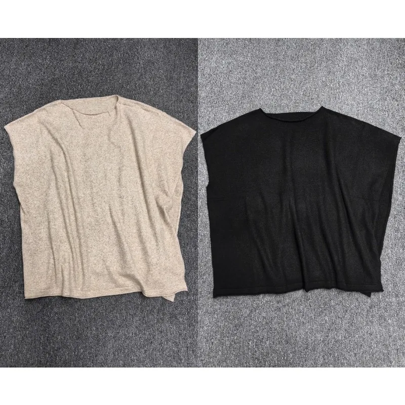 Nordic VKC style~Elegant design with lace up high neck slim knit dress, long skirt+batsleeved cape shirt