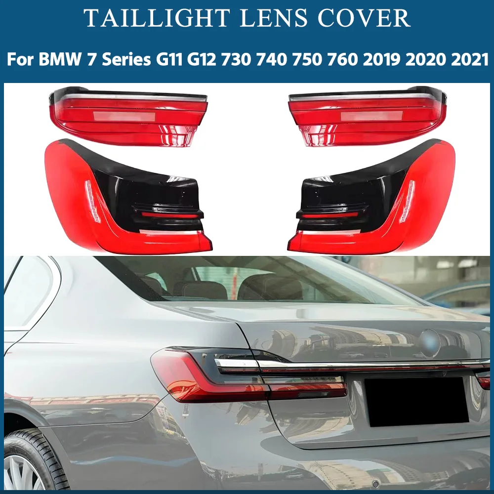 

For BMW 7 Series G11 G12 730 740 750 760 2019 2020 2021 Rear Outer Tail Lamp Cover Brake Lights Shell Replace Original Lampshade