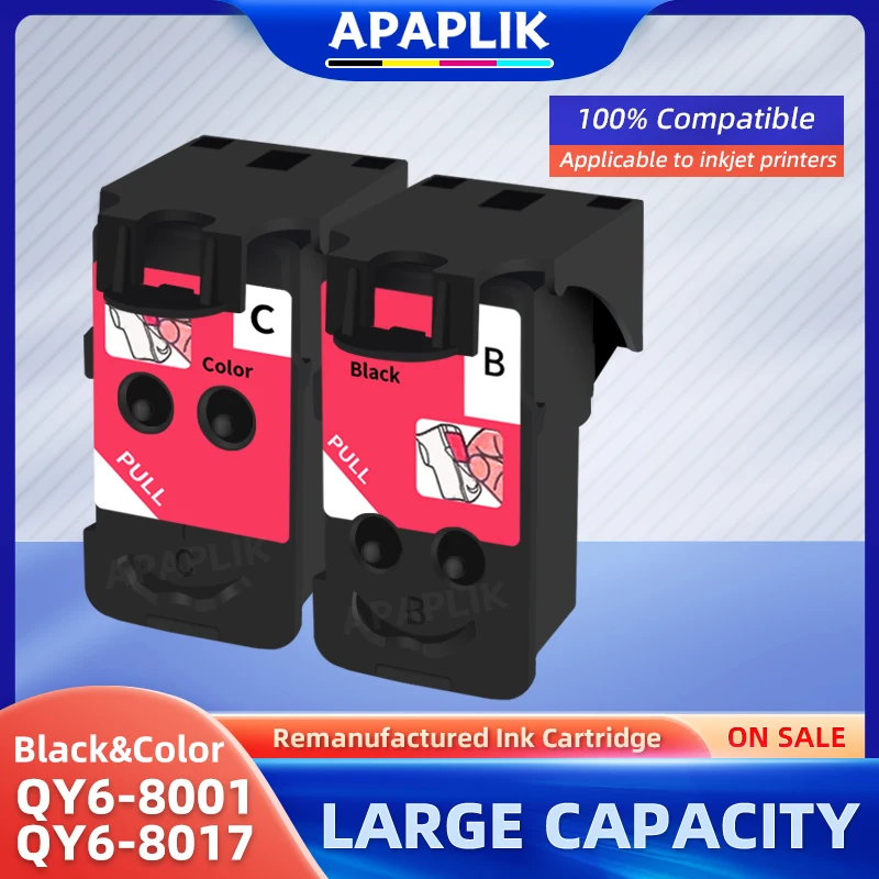 APAPLIK Compatible Cartridge For Canon QY6 8001 QY6 8017 BH-1 CH-1 for Canon G1100 G2100 G2110 G2111 G3100 G3110 G4100 G4110