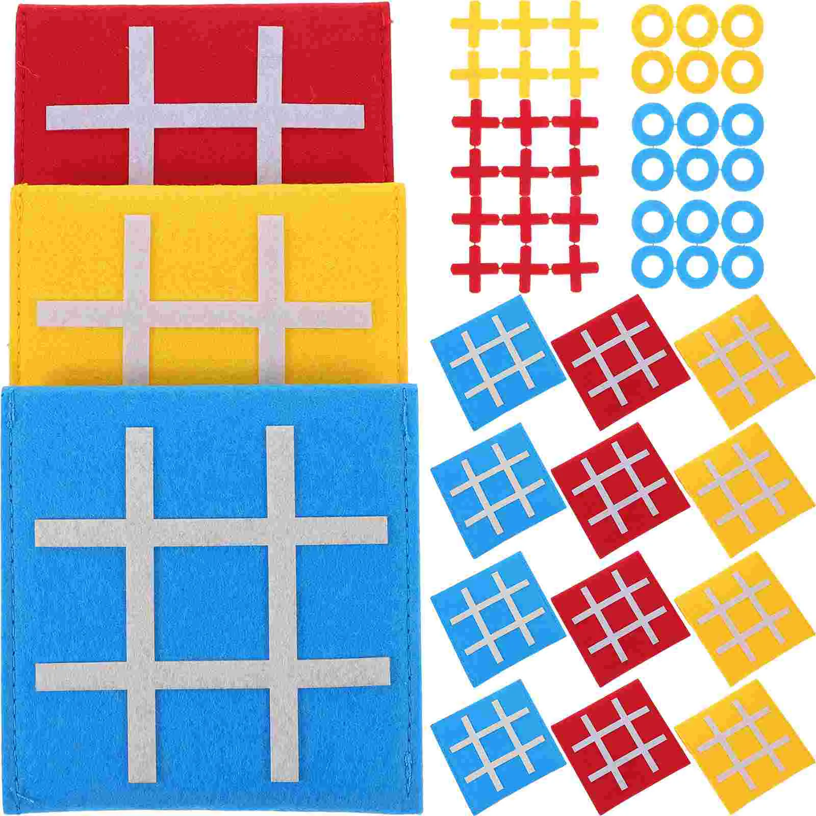 15 Pcs Mini Nine-square Chessboard Ticktacktoe Toy Educational Plaything Kids Game Playthings Wooden