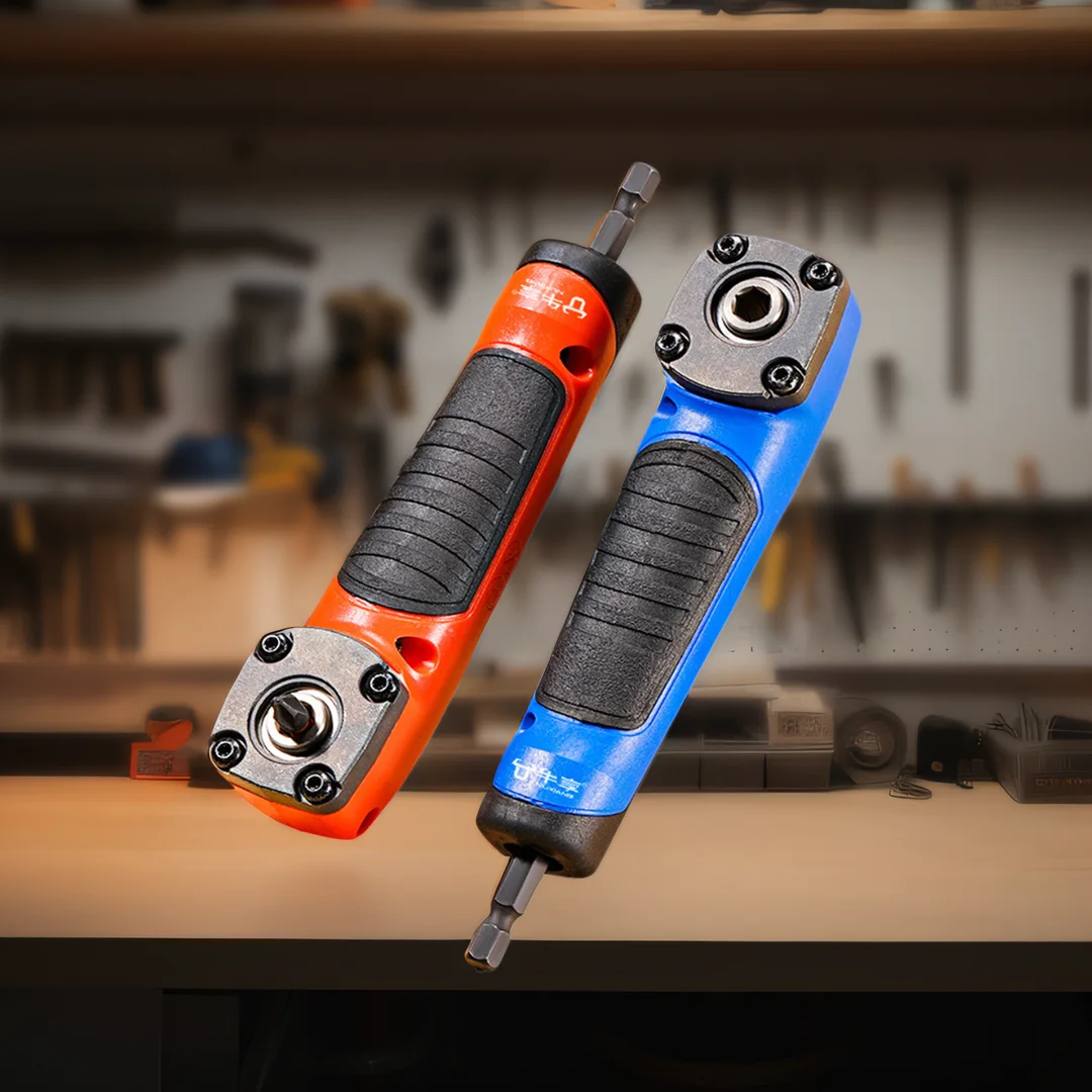 

Right Angle Drill Adapter with 10pcs Bits 1/4 Inch 90° Extension Screwdriver Holder Socket Attachment Power Tool Accessory