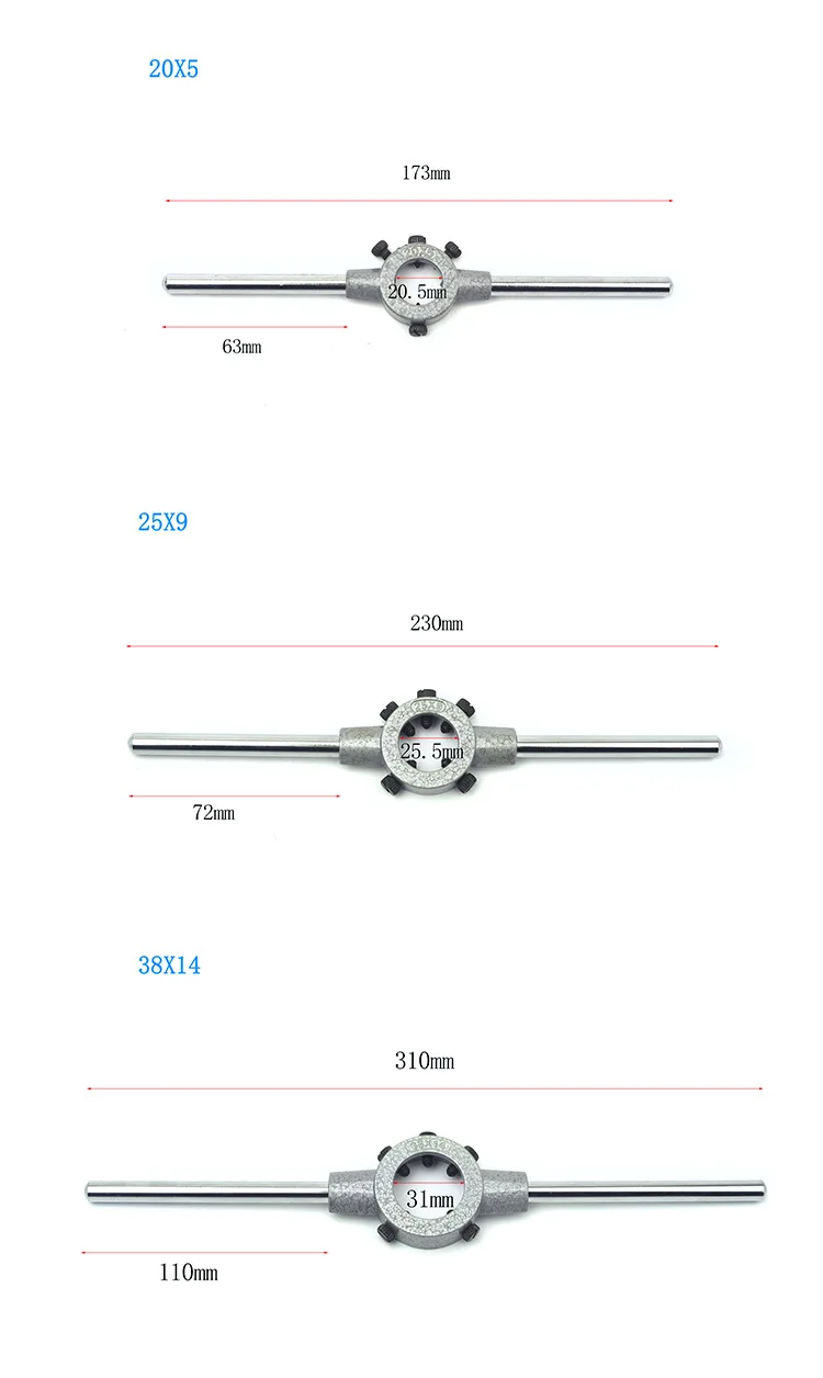 Imagem -05 - Aço Tap Wrench para Metal Workpiece Handle Geral Thread Maker Threading Tools 16 20 25 M30