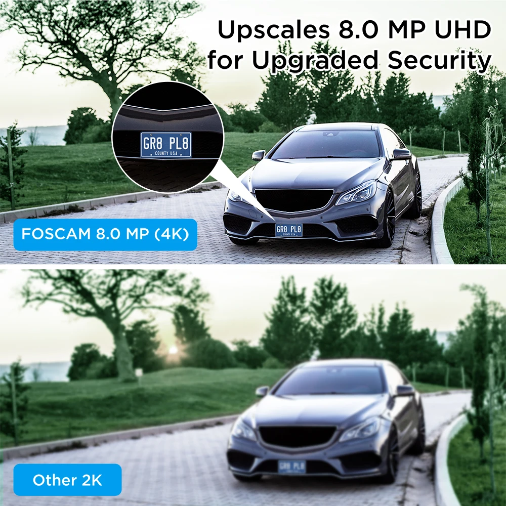 FOSCAM-cámara de seguridad inteligente 4K de 8MP, videocámara PoE con visión nocturna a Color, cámaras de vigilancia con detección de personas y