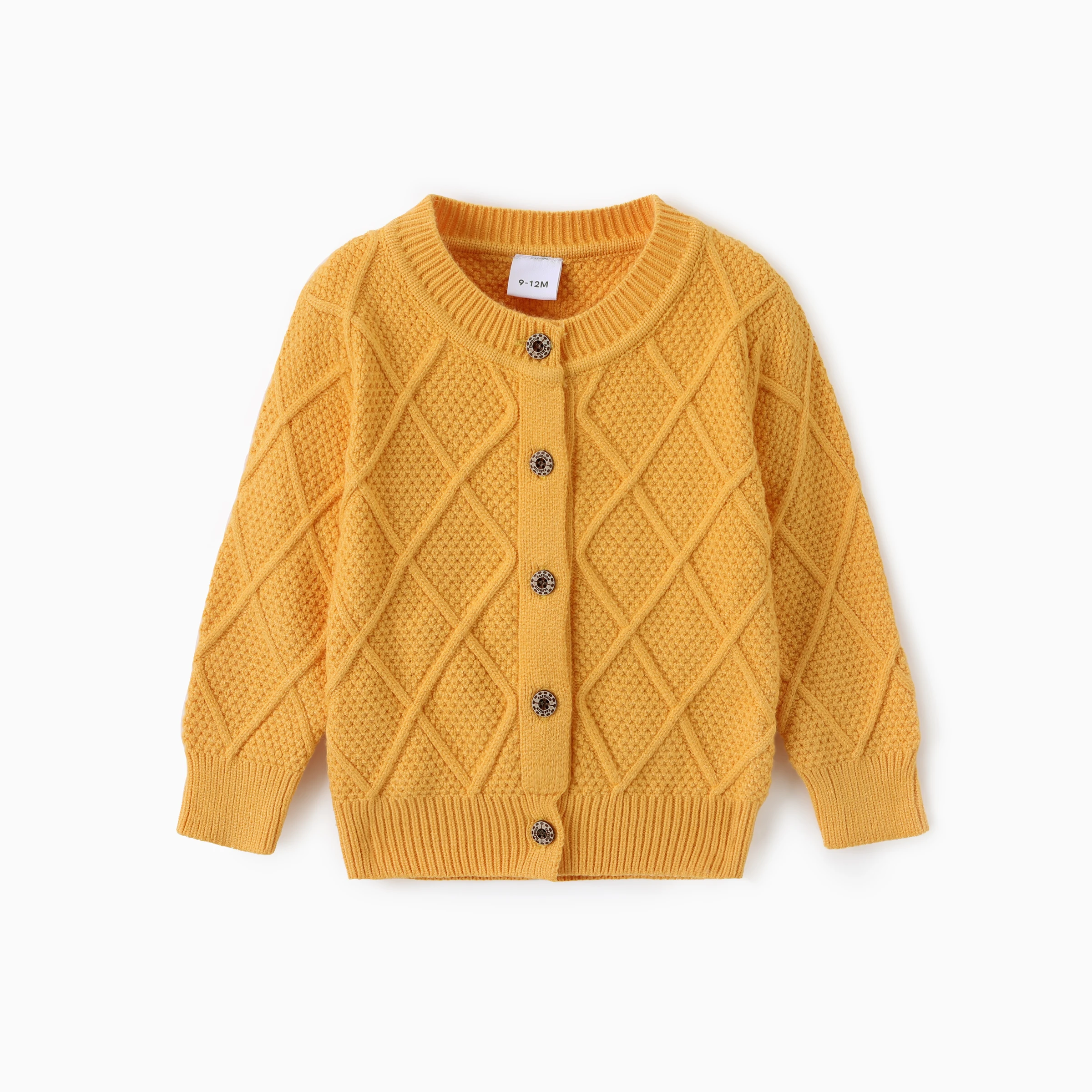 

PatPat Baby Boy/Girl Textured Sweater Jacket