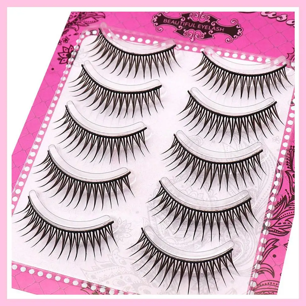 Pestañas postizas, pestañas Nautral, soporte de tallo duro, doble estilo, agrandar, pequeña herramienta de cómic, maquillaje de ojos, párpados del diablo F5D1