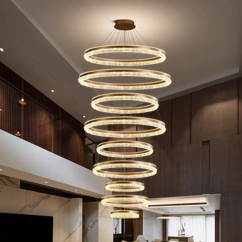 

Modern Crystal stair chandelier lights indoor lighting Ceiling lamp hanging light led Chandeliers for living room indoor lightin