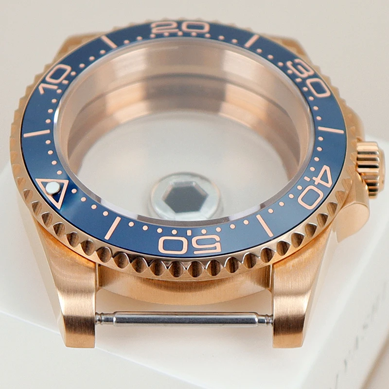 Rose caso relógio de ouro para Seiko, aço inoxidável 316L, movimento 28.5mm Dial, venda quente, NH34, NH35, NH36, NH38, Miyota 8215, ETA 2824, 40mm