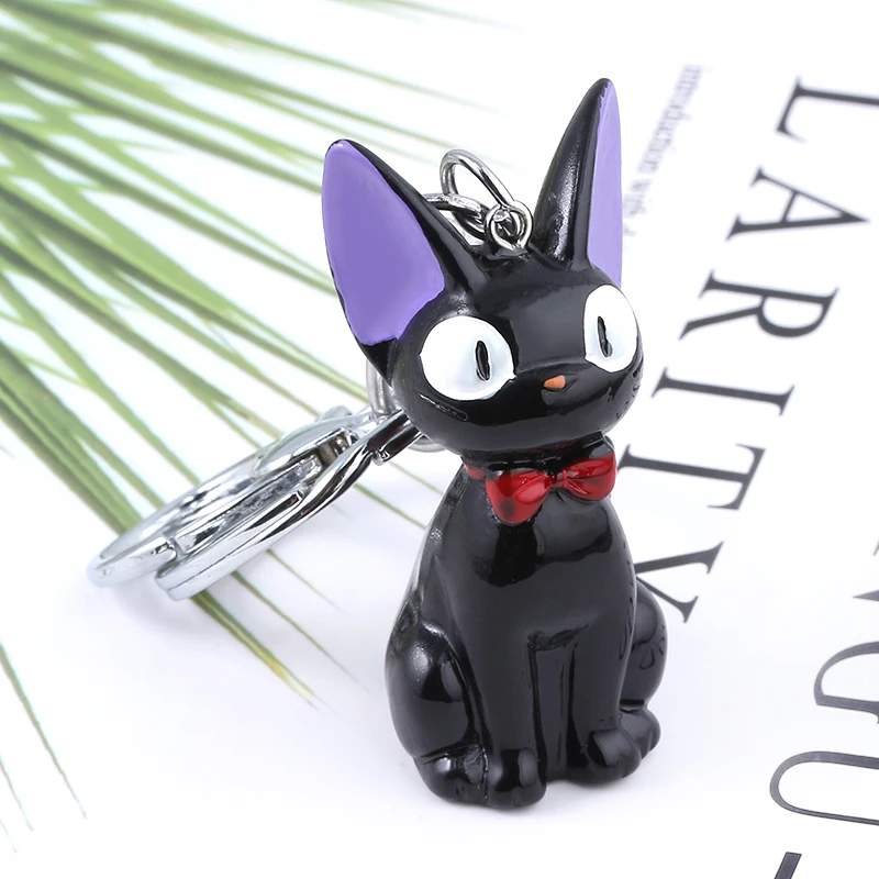 Anime Cute Black Cat Keychain Cartoon Cosplay Home delivery Props Pendant Keyring Wen Women Backpack Jewelry Accessories Gift - view 2