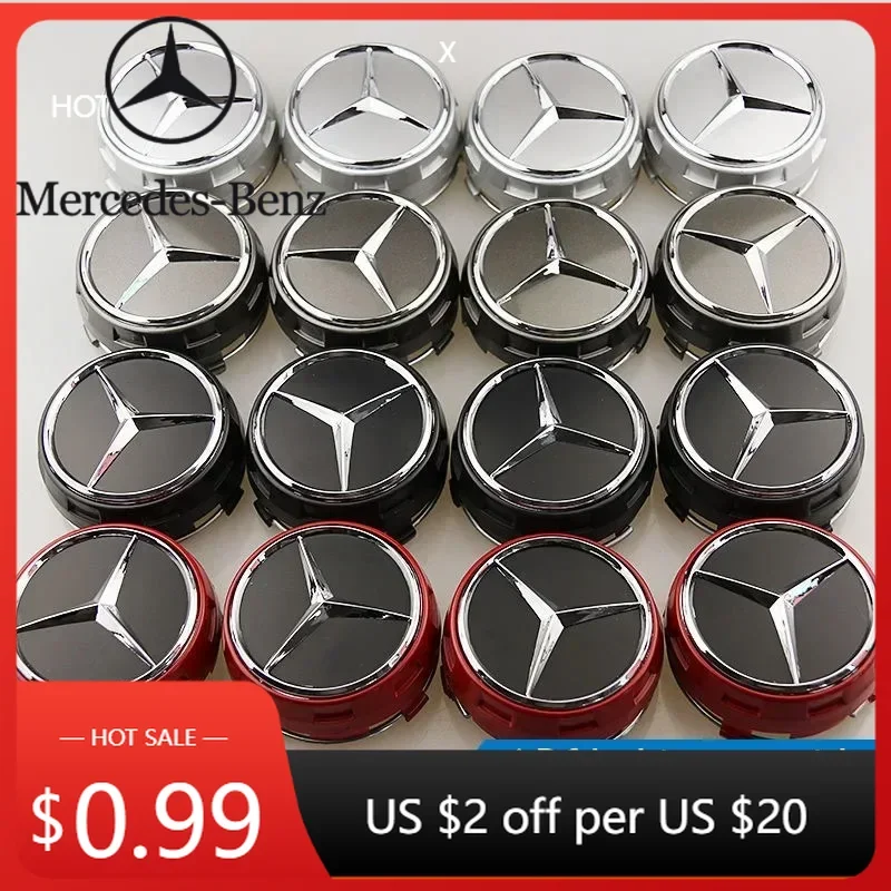 

Автомобильная наклейка, 4 шт., 75 мм, колпаки центральной ступицы колеса автомобиля, крышка для Mercedes Benz B/C/E/S Class A Class C200L GLC GLK CLA W166 W163 W221