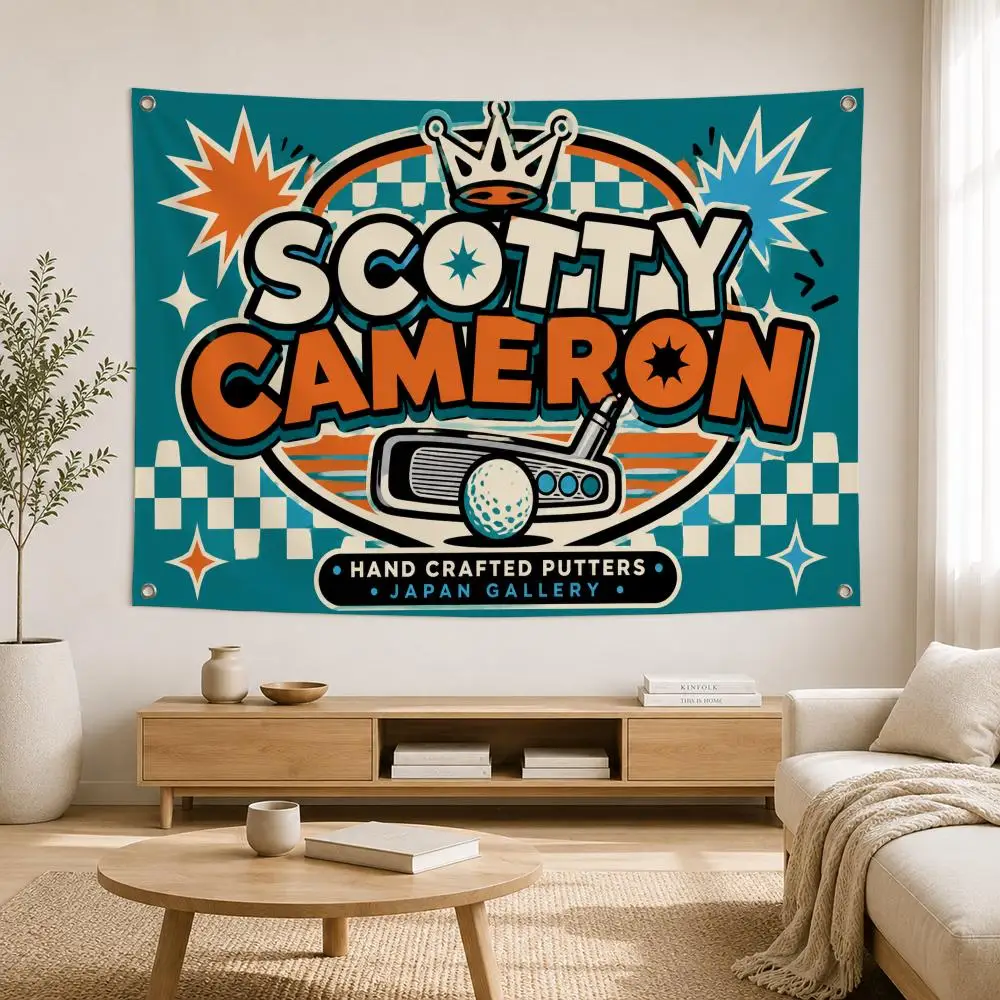 Golf-Marke Scotty Cameron Flaggen für Haus, Hof, Garten, Wandbehang, Innen- und Außenbereich, Banner-Dekoration für Terrasse, Hintergrundkunst – Detail 4