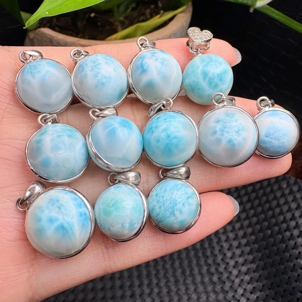 

1 шт. натуральный кулон из ларимарового кварца, полированный кристалл, украшение для Рейки-терапии, подарок, декоративный камень S92