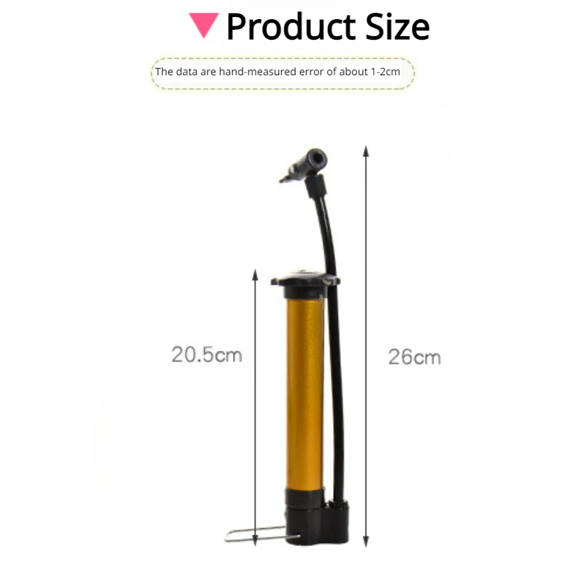 Portable Small Pump Bicycle Electric Car Mini Foot Pump Ball Inflatable American Nozzle Bicycle Accessories Air Pump