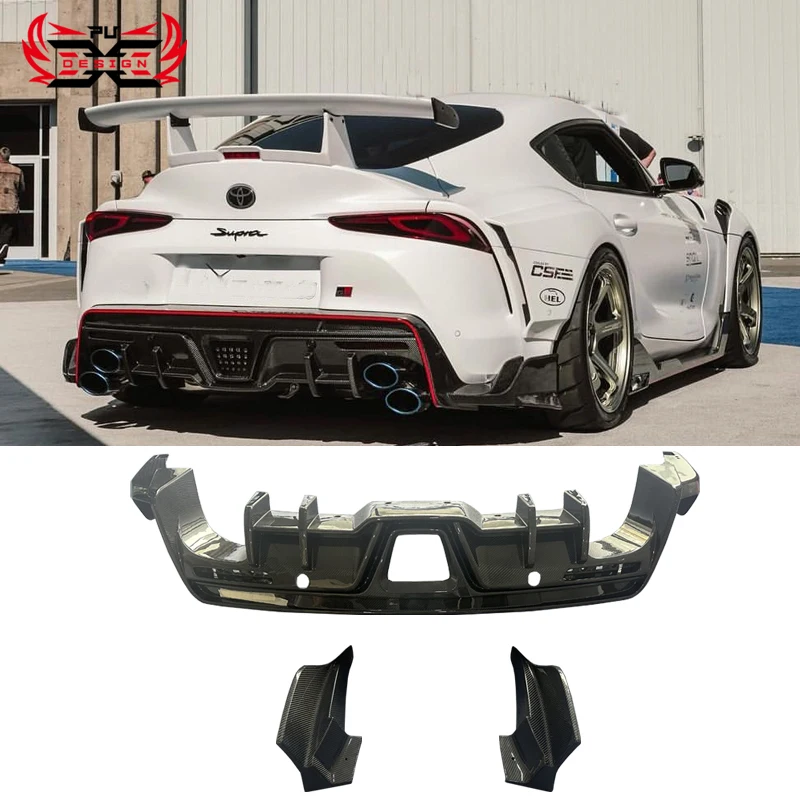 

Toms Style Rear Splitter Rear Diffuser Bumper rear shunt Carbon Fiber For Toyota Supra A90 A91 Mk5