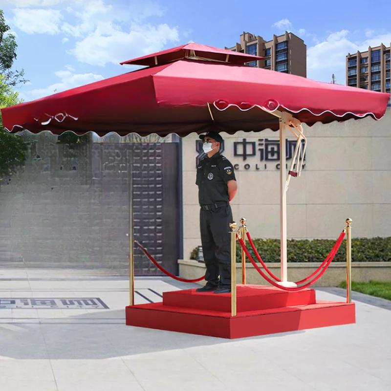 

Jingou Outdoor Guard Booth Sunshade Umbrella Outdoor Security Guard Station Guard Platform Large Umbrella