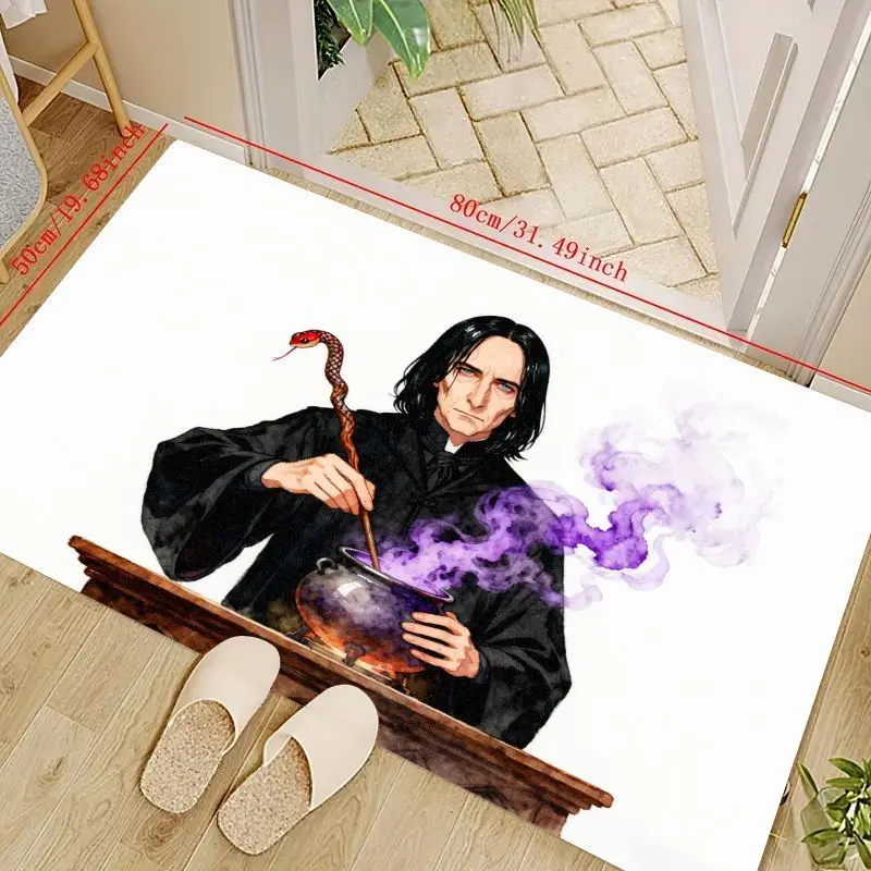 

1PC Harry Potter Severus Snape Potions Class Scene Carpet for Living Room Bedroom Home Decor, Anti-Slip Soft Wizard Magic Fantas