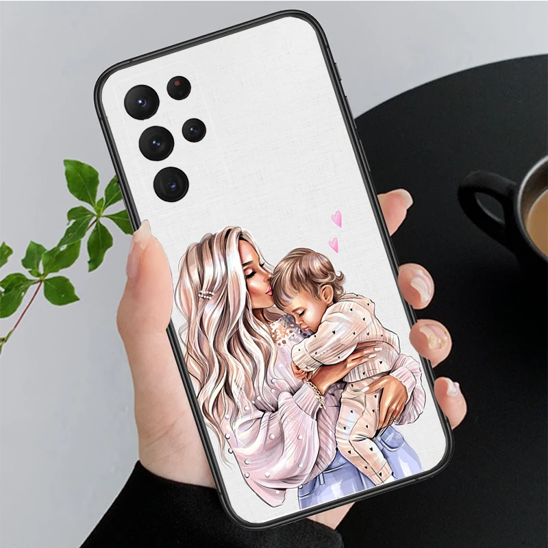 Mother Mom Daughter Son Phone Case for Samsung Galaxy A15 A35 A55 A52 A53 A54 A33 A34 A25 A05S A16 A14 A05 A13 M15 M55 M35