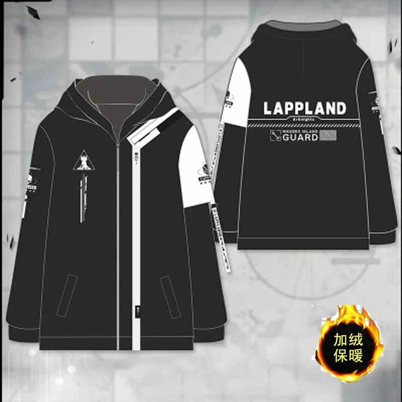 Game Arknights Rhodes Island zipper Hoodie Guard Lappland Cosplay Jacket long sleeve Coat streetwear coats and jackets