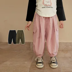 Fashion Baby Girl Boy Cotton Cargo Pant Autumn Spring Infant Toddler Child Trousers Casual Pant Baby Clothes 0-7Y