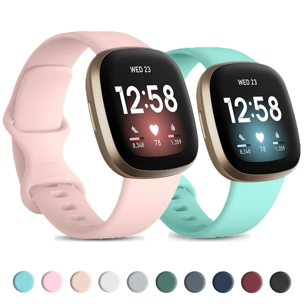 Strap for Fitbit Versa 4 3 Sense 2 band Smartwatch Accessories replacment wristband Sport silicone Bracelet Fitbit Versa 3 Strap