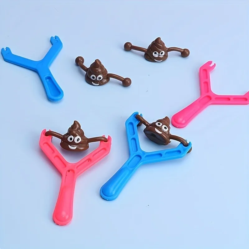 1pc Creative catapult poop slingshot decompression prank poop toy suitable for Halloween, April Fool's Day and other holidays