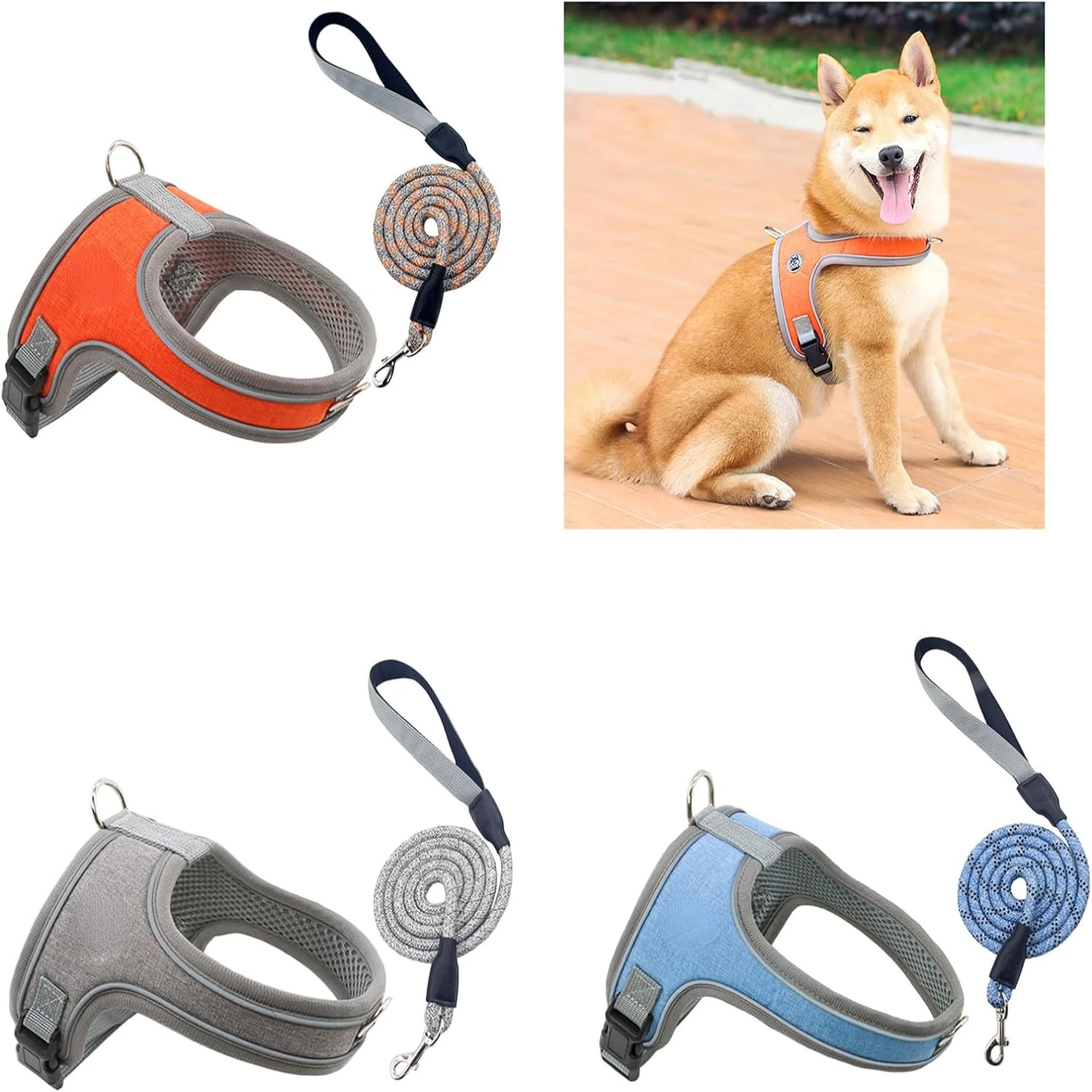 Extra Large, Strong, and Multicolored Dog Harness Vest for Maximized Safety, Enhanced Comfort, and Ultimate Security - Improved