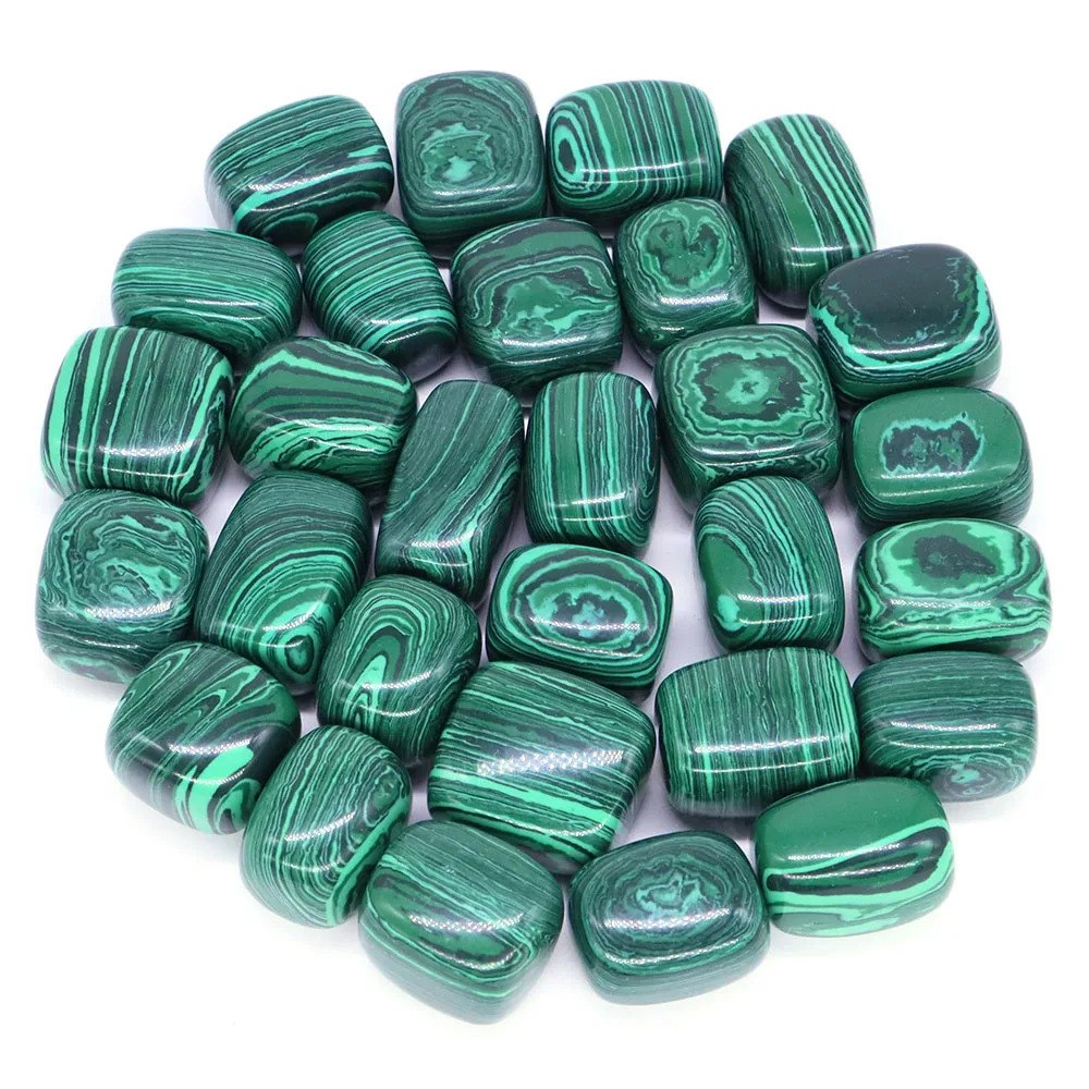 Tumbled Stones Malachite Turquoise Reiki Healing Crystal Energy Ore Minerals Gems Specimen Home Garden Tank Aquarium Decoration