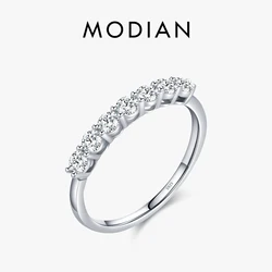 Modian-Anillo de Plata de Ley 925 con Circonia cúbica para mujer, sortija, plata esterlina, Circonia cúbica, Zirconia, circonita, zirconita, estilo Simple