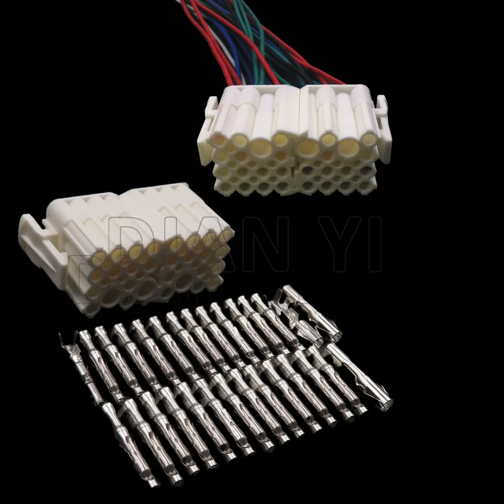 

1 комплект, 29-контактная автомобильная клеммная розетка, белая сборка переменного тока, автомобильный незапечатанный композитный разъем, автозапчасти