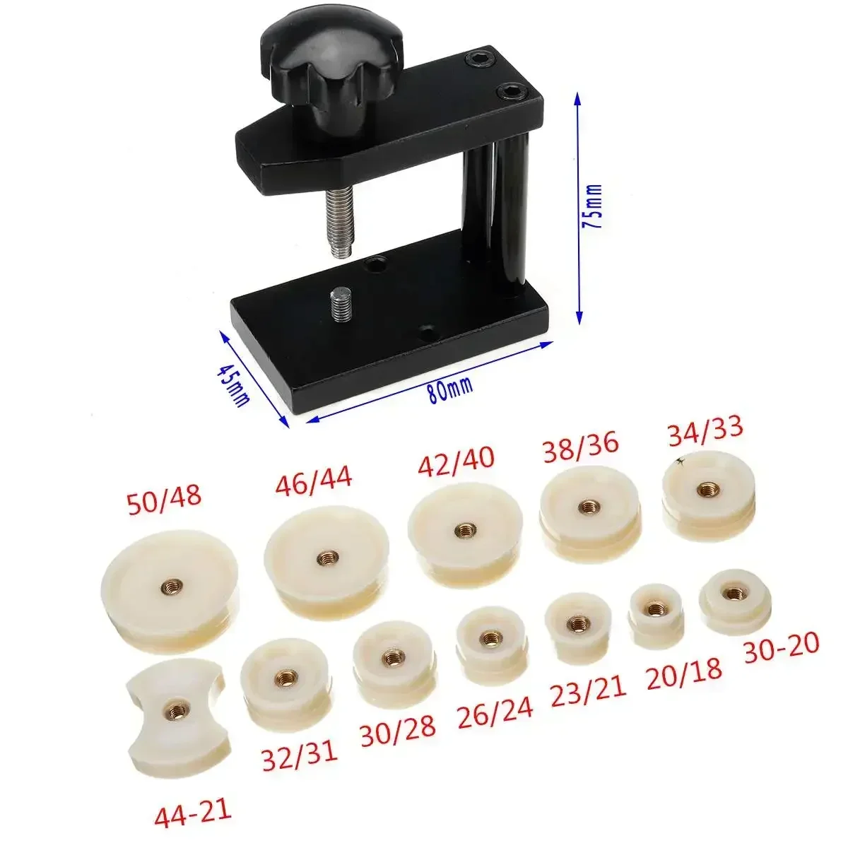 Watch Case Press Dies Watch Crystal Front Back Case Cover Screw Press Presser Close Watchmakers Repair Kit Tools NH35 NH36 NH34