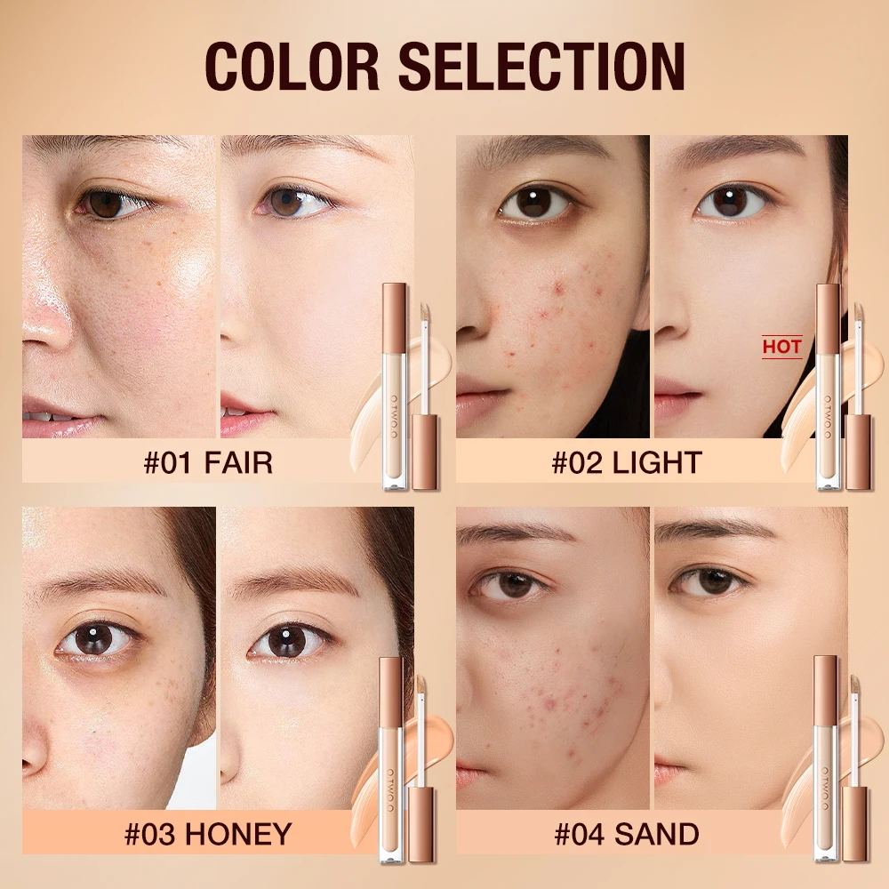 O.TWO.O Concealer Makeup Base Matte Lightweight Waterproof Eyes Dark Circles Foundation Cream Face Concealer Comestics