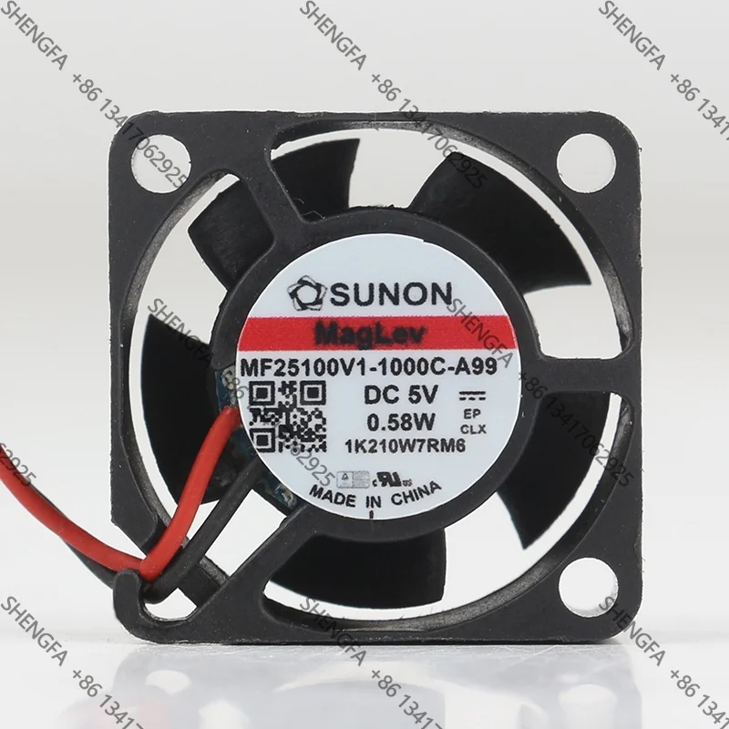 

Jianzhun SUNON 2510 25X25X10MM magnetic levitation silent cooling fan MF25100V1-1000C-A99 5V 0.58W
