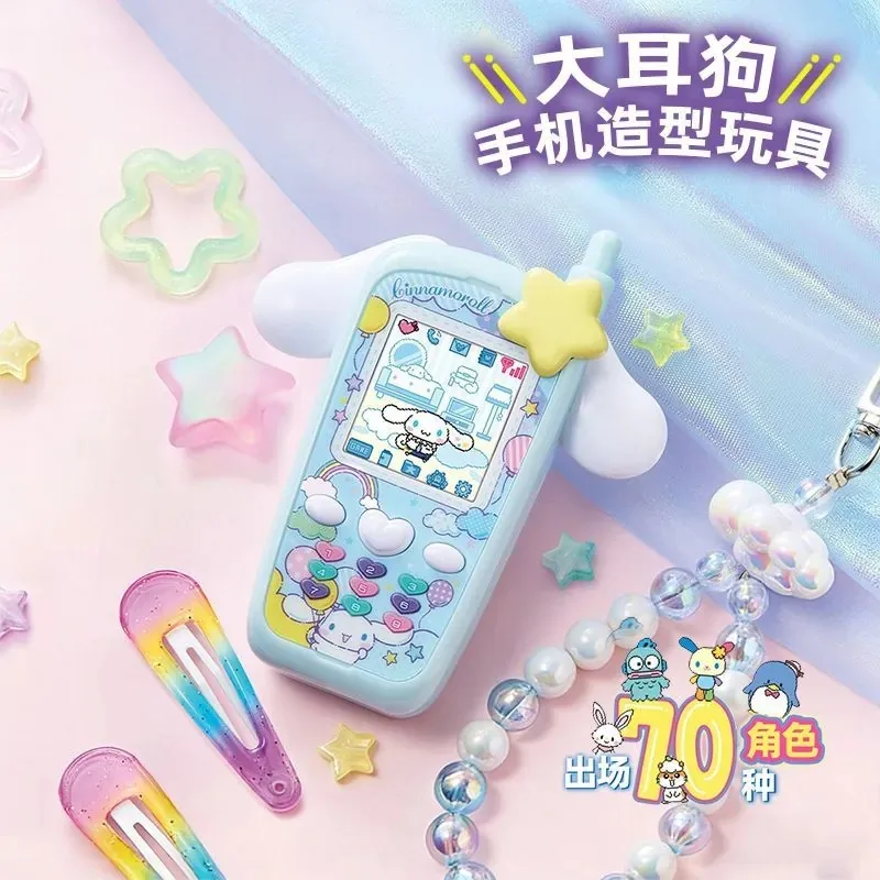

New 2026 Kawaii Sanrio Hello Kitty Electronic Pet Machine Kulomie Mobile Phone Modeling Toy Color Screen Game Console Fashion