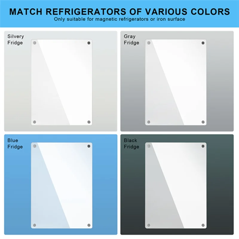Dimensional Magnetic Transparent Acrylic Weekly Plan Notes Message Board Erasable DIY Magnetic Refrigerator Sticker-POS