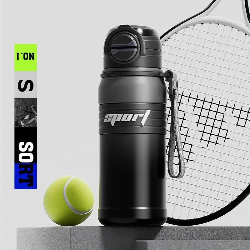 680 مل 316 ترمس من الفولاذ المقاوم للصدأ زجاجة رياضية خارجية سعة كبيرة تصميم مقبض صنبور مزدوج #6