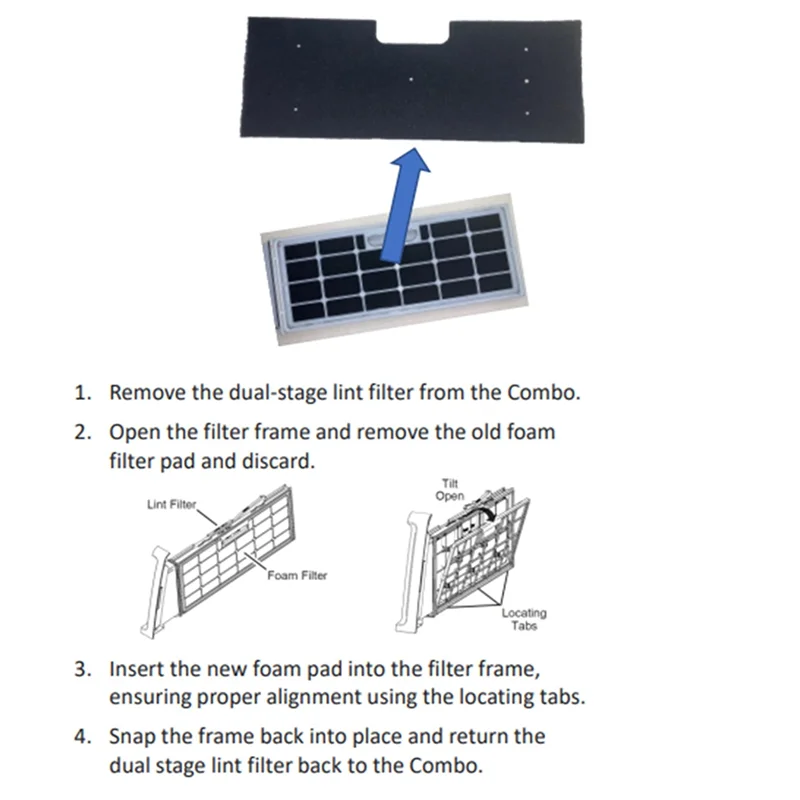 

B88B-Комбинированная стиральная машина, WH01X35719 Замена фильтра для ворса с вентиляционной щеткой для сушильной машины, для губки фильтра для стиральной машины Ge