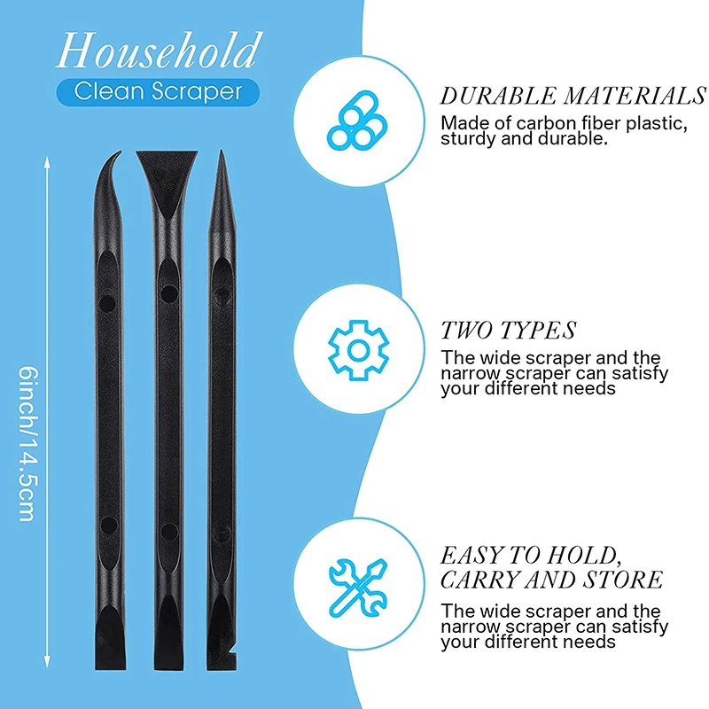 9 Pcs Plastic Scraper Tool Scratch Free Plastic Scraper Cleaning Pen Shaped Scraper Tool Multipurpose Label Scraper image 2