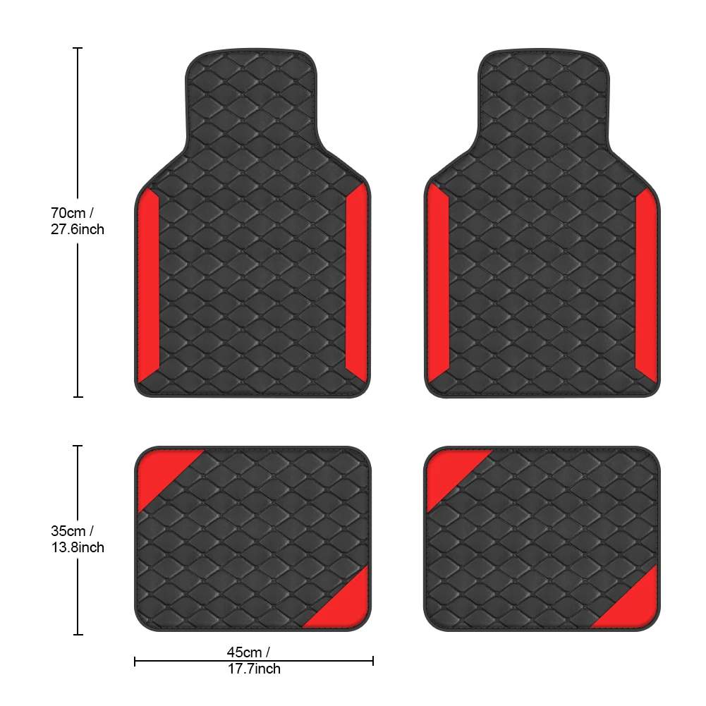 Polymères universels pour tapis de voiture, coussretours de protection, cuir PU pour l\'usure, antidérapant, conduite à la main, luxe, ensemble pour