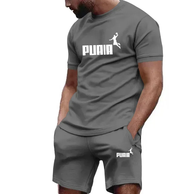 Sommer männer Sets Mode Trainingsanzug Männer Kurzarm T Shirts + Sport Shorts Anzug Männer Casual Männer Kleidung Herren jogger Sets S-4XL