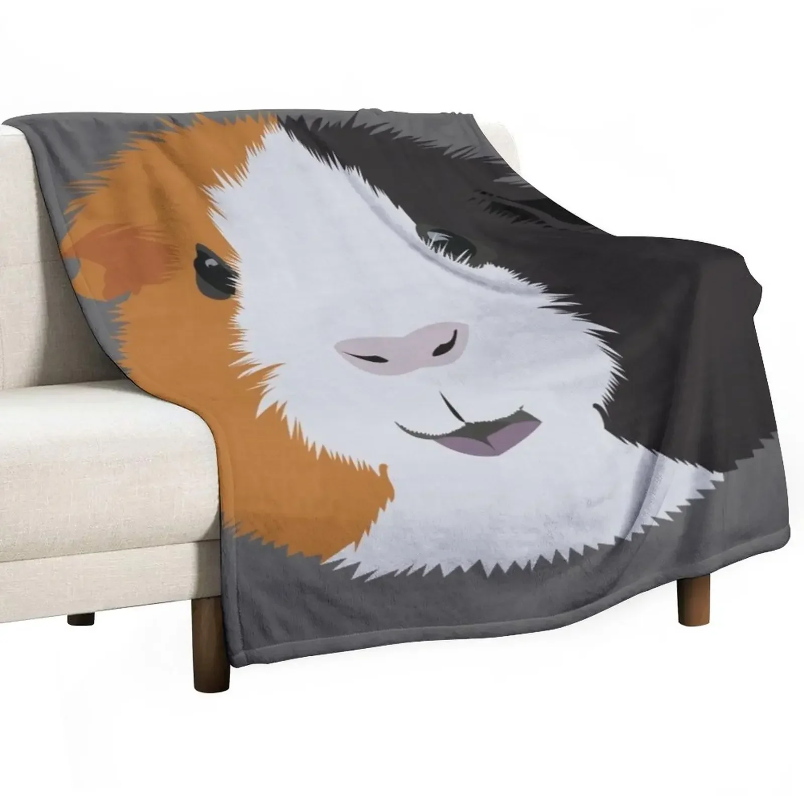 Orange, White, and Black Guinea Pig Throw Blanket christmas gifts Luxury Brand Cute Blankets