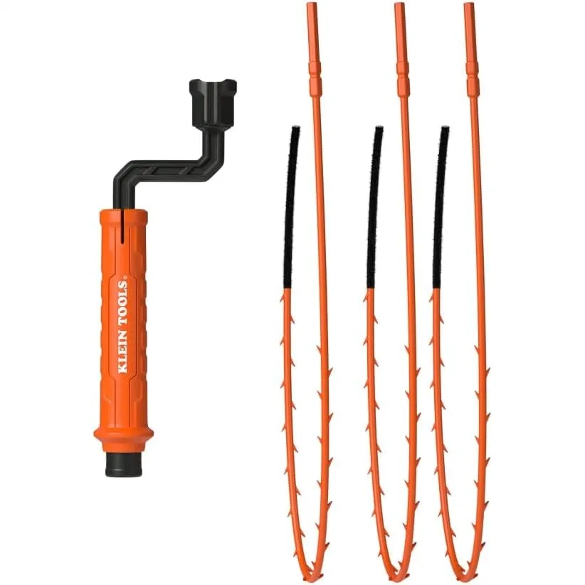 

Drain Snake Auger Hair Clog Removal Tool, 18-Inch Reach with Quick Release Collar, 360-Degree Pivot Handle, 3-Pack for Easy