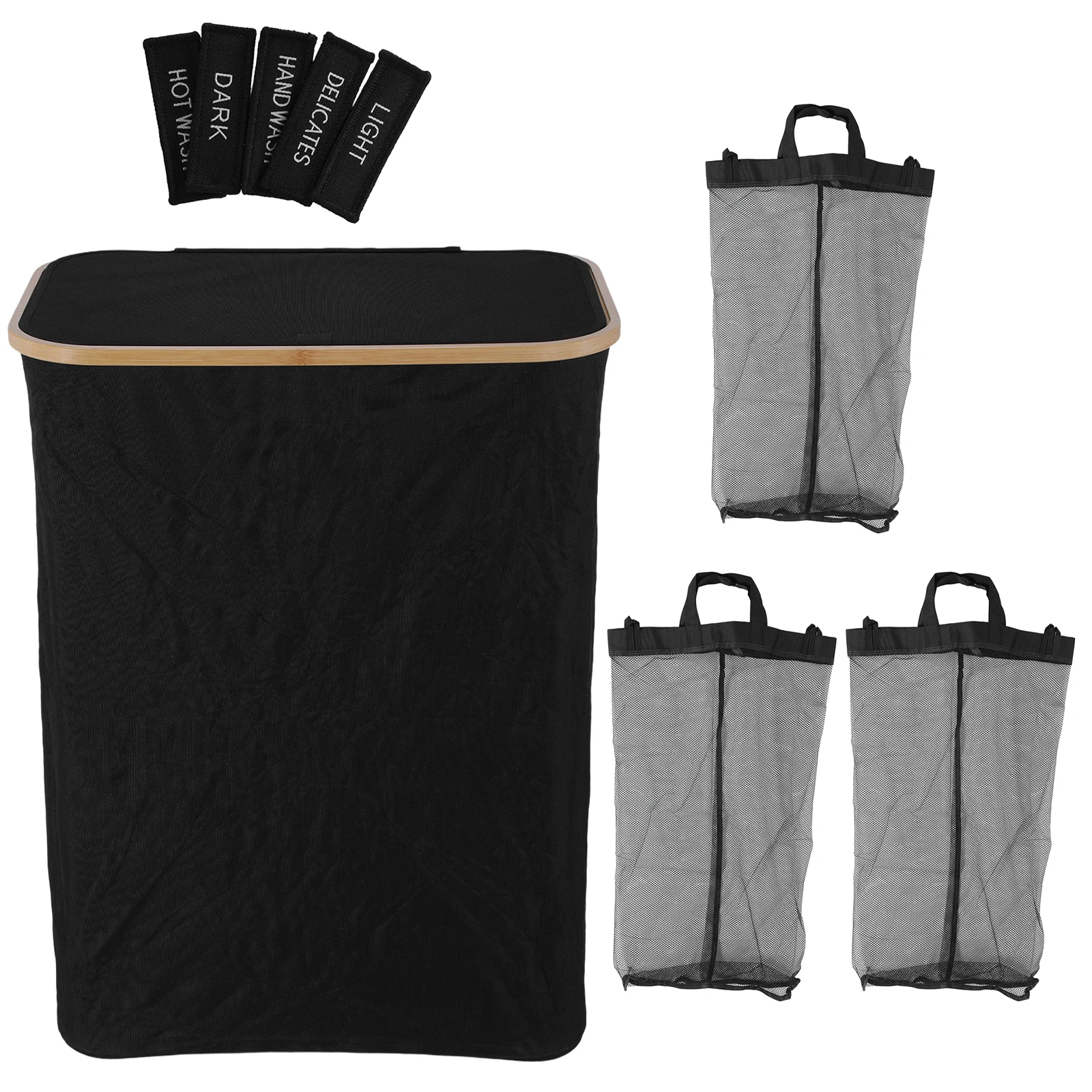 

Корзина для белья 160 л с крышкой и съемными внутренними мешками, большая корзина для белья для ванной, спальни, небольших помещений