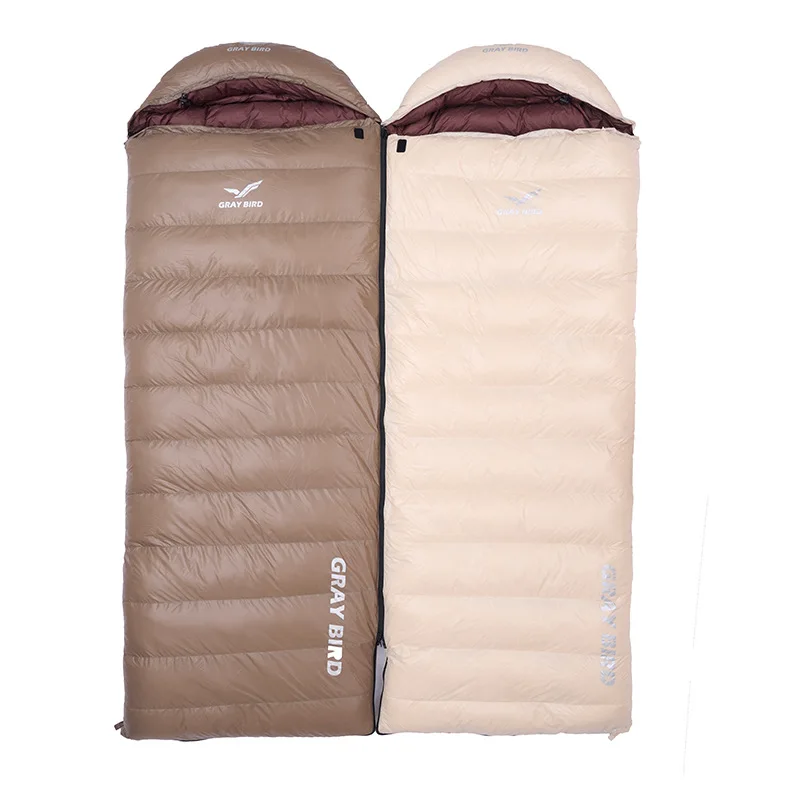 Wholesale Camping down-Filled Sleeping Bag Outdoor Adult Winter Goose down Cold-Resistant Ultra-Light Cold-Proof Envelope Adult