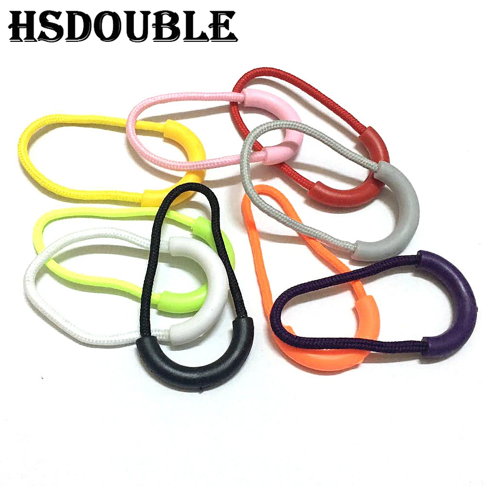 10 Pcs/Pack Mix Color U Shape Cord Zipper Pull Strap Lariat For Apparel Accessories