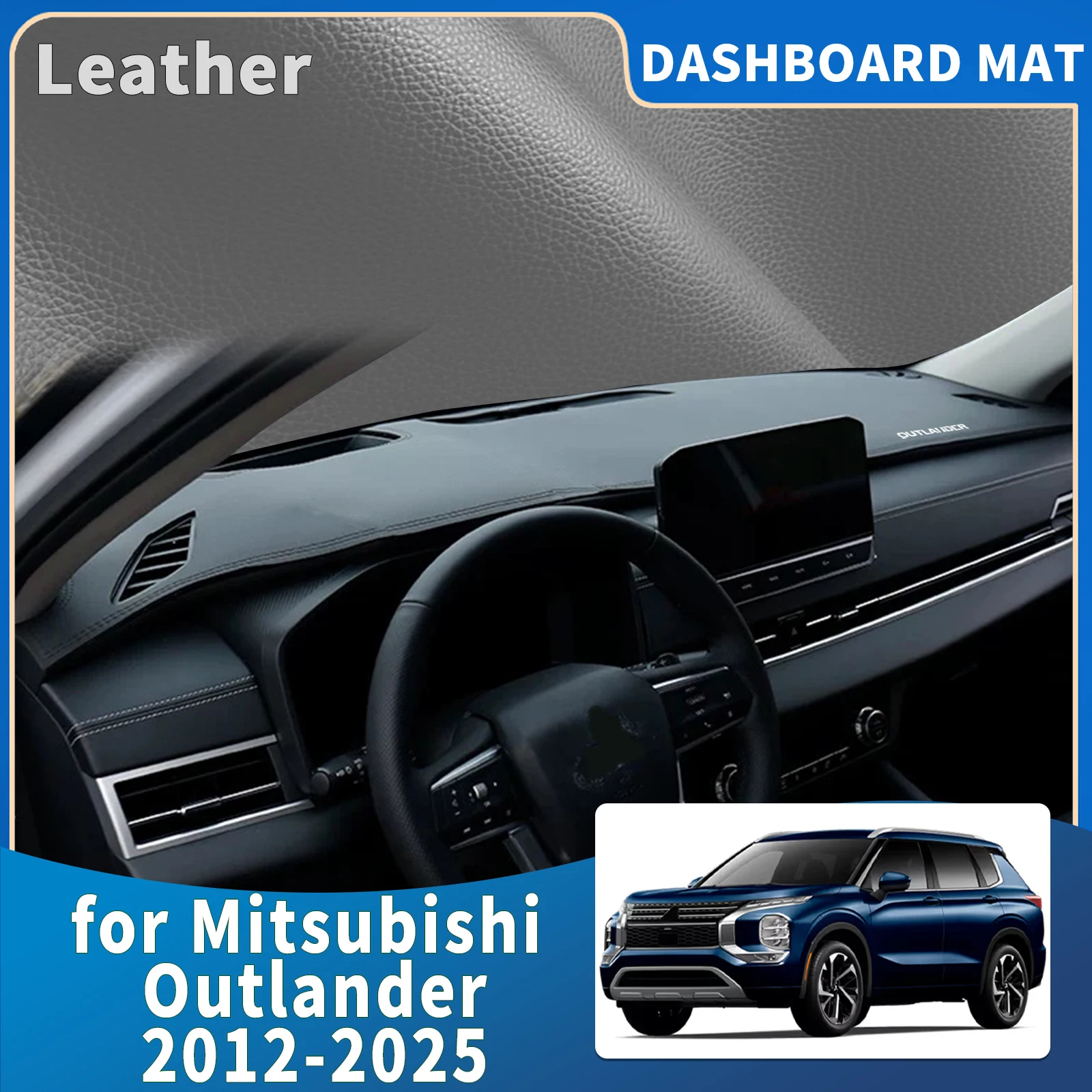 

fit for Mitsubishi Outlander 2022-2025 PHEV LOGO Dashmat Dashboard Cover Pad Car Accessories DashMat Sunshade Protective Carpet