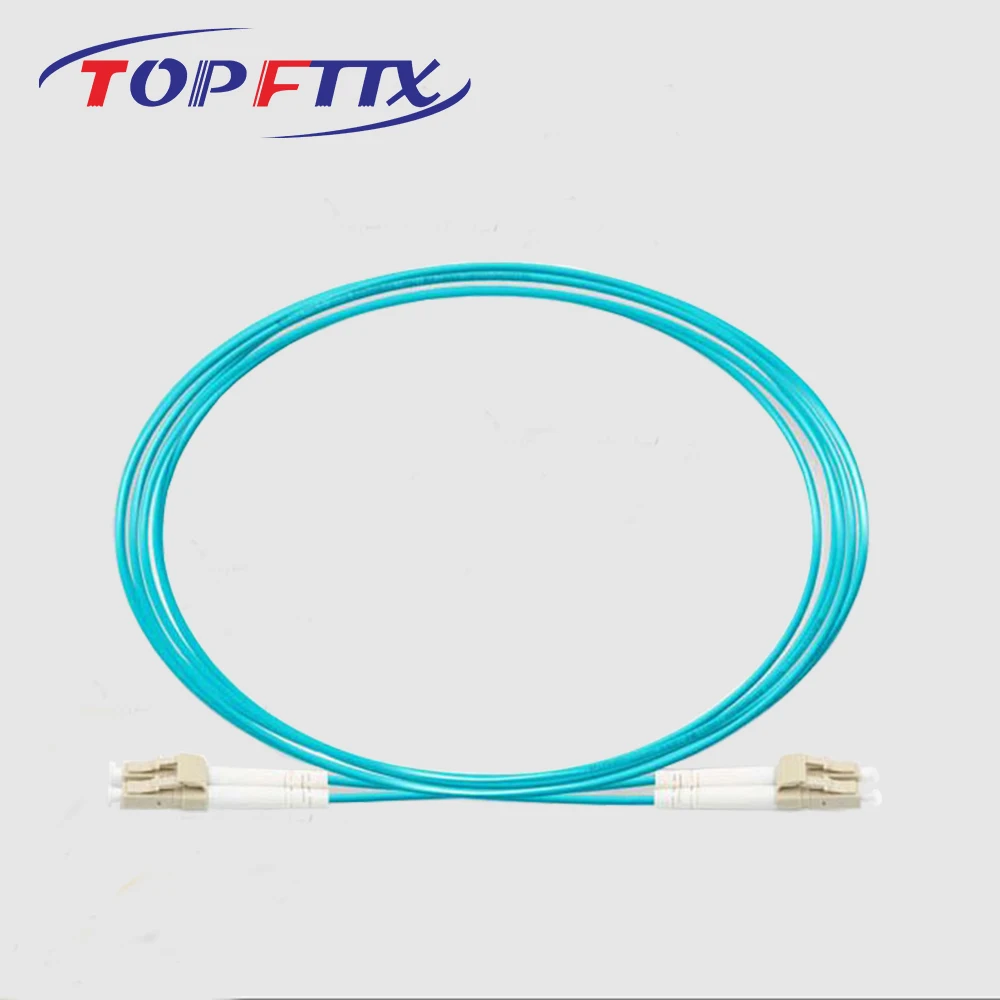 50 Uds grado de telecomunicaciones 1 metro LC/UPC-LC/UPC dúplex 2,0mm Cable de conexión de fibra óptica SM/OM2/OM3/OM4/OM5 cable de conexión de fibra óptica IL≤0.2dB