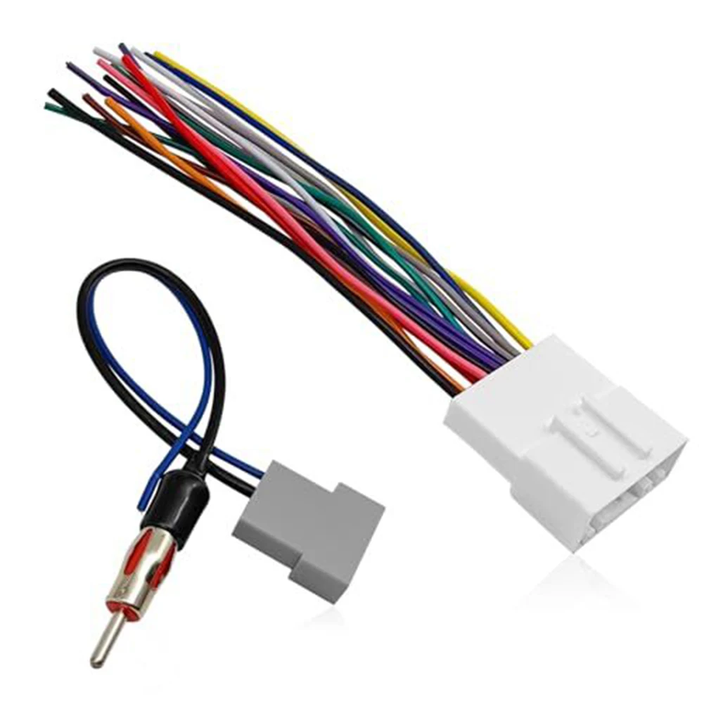 Car Installation Accessory Radio Harness Connector Flexible PVC Construction Non-Deformation Feature Pure Copper Material