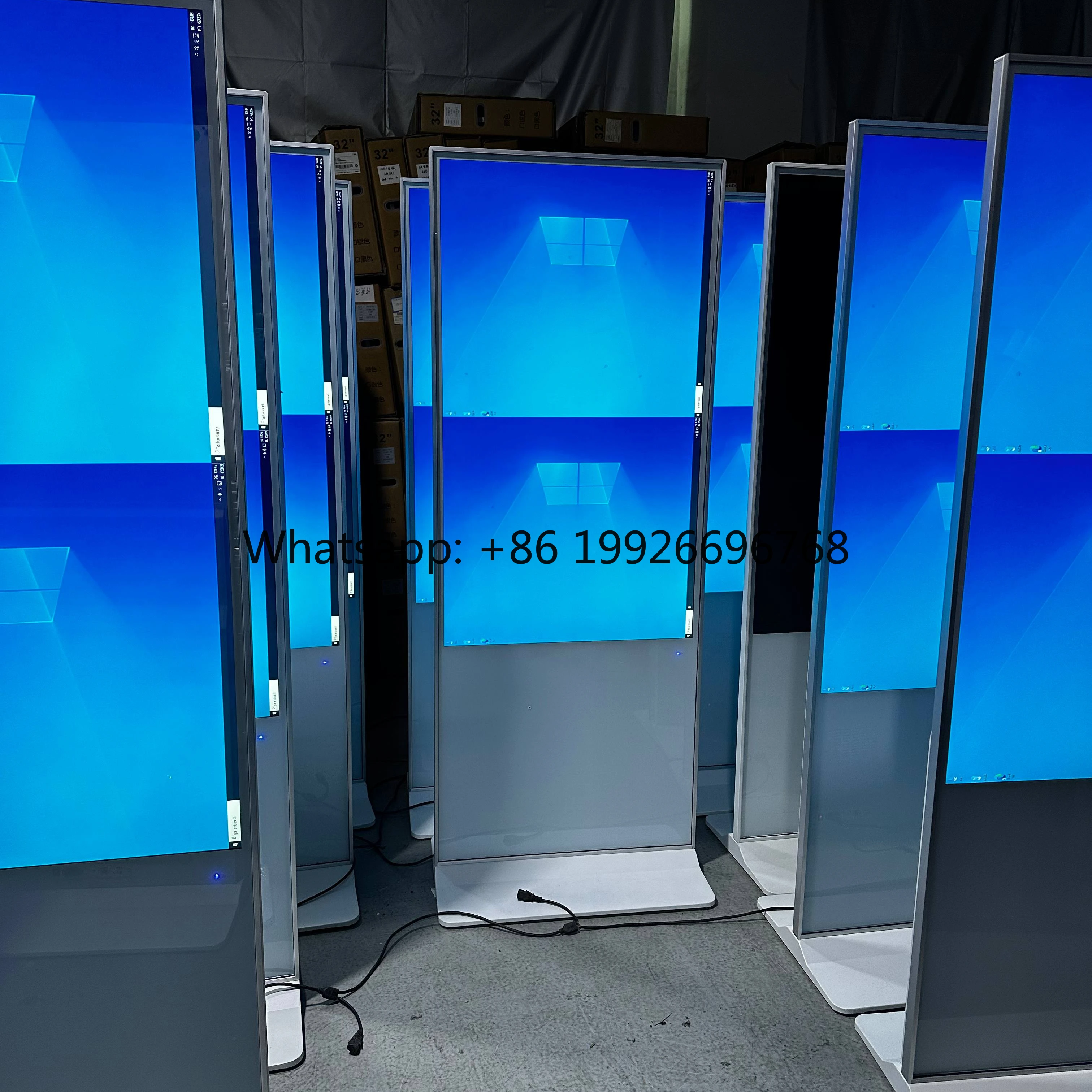 LCD Floor Standing 32-65 Inch Android FHD IP65 Touch Digital Signage Display Animation for Elevator Shopping Mall Advertising