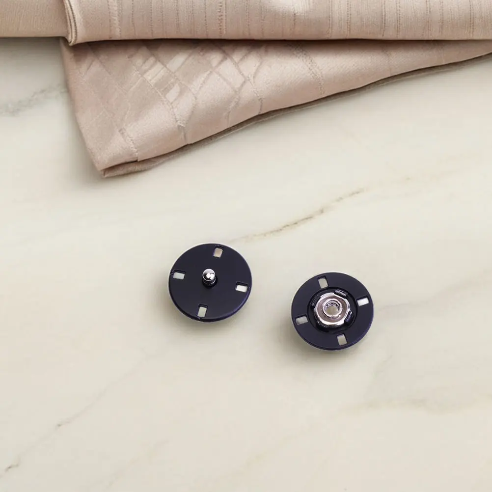 

10Pcs Zinc Alloy Invisible Snap Buttons Thin Flat Metal Sew on Fasteners for Coat Cardigan Jacket Replacement Sewing Fasteners