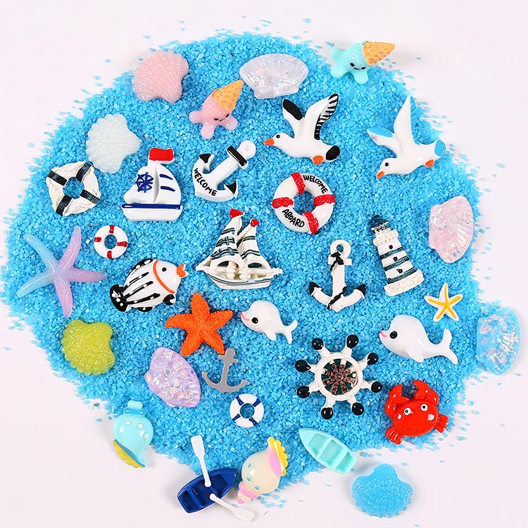10 Stück Diy Resin Home Decor Kawaii Ocean Charms Serie Shell Pearl DecorCute Phone Case Zubehör – Detail 5