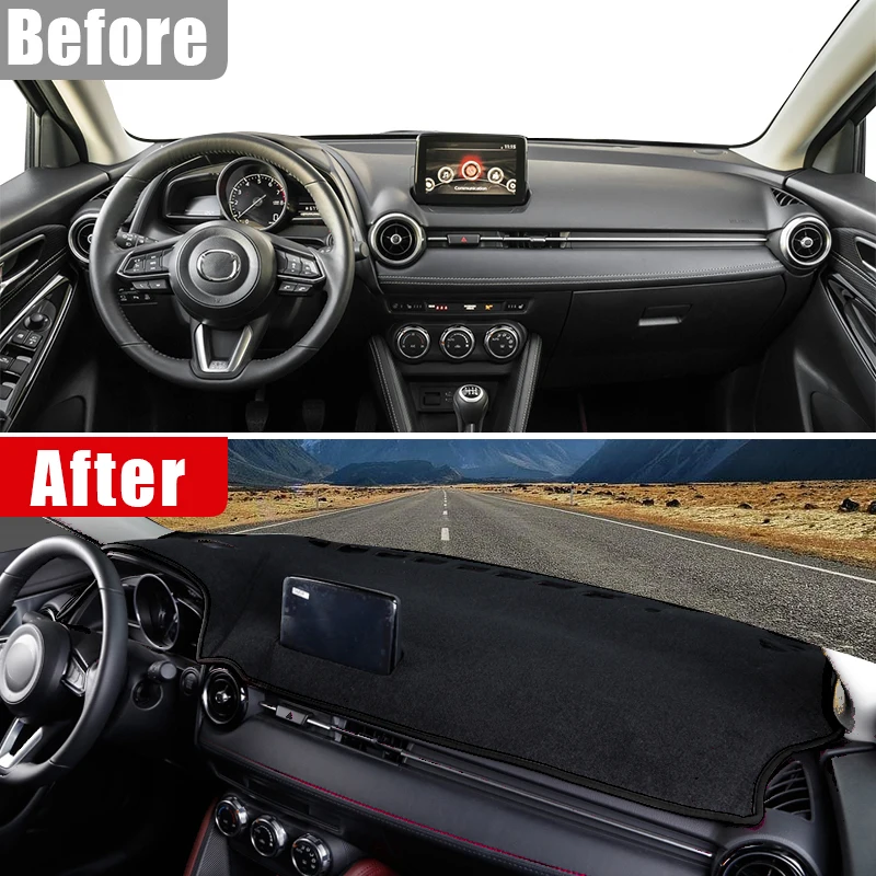 For Mazda CX-3 CX3 2014 2015 2016 2017 2018 2019 2020 2021 2022 2023 2024 Car Dashboard Sun Shade Cover Non-slip Mat Accessories view 2